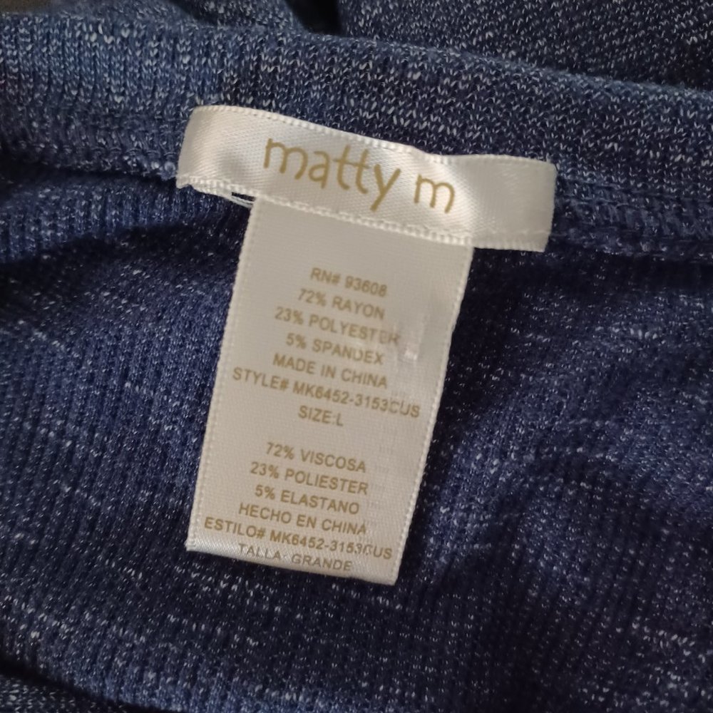 Matty M Cold Shoulder Top Size Large - Picture 2 of 2